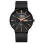 Montre Homme LIGE 9949 — Quartz Ultra-Fine, Bracelet Acier Inox, Date & Semaine, 3 ATM