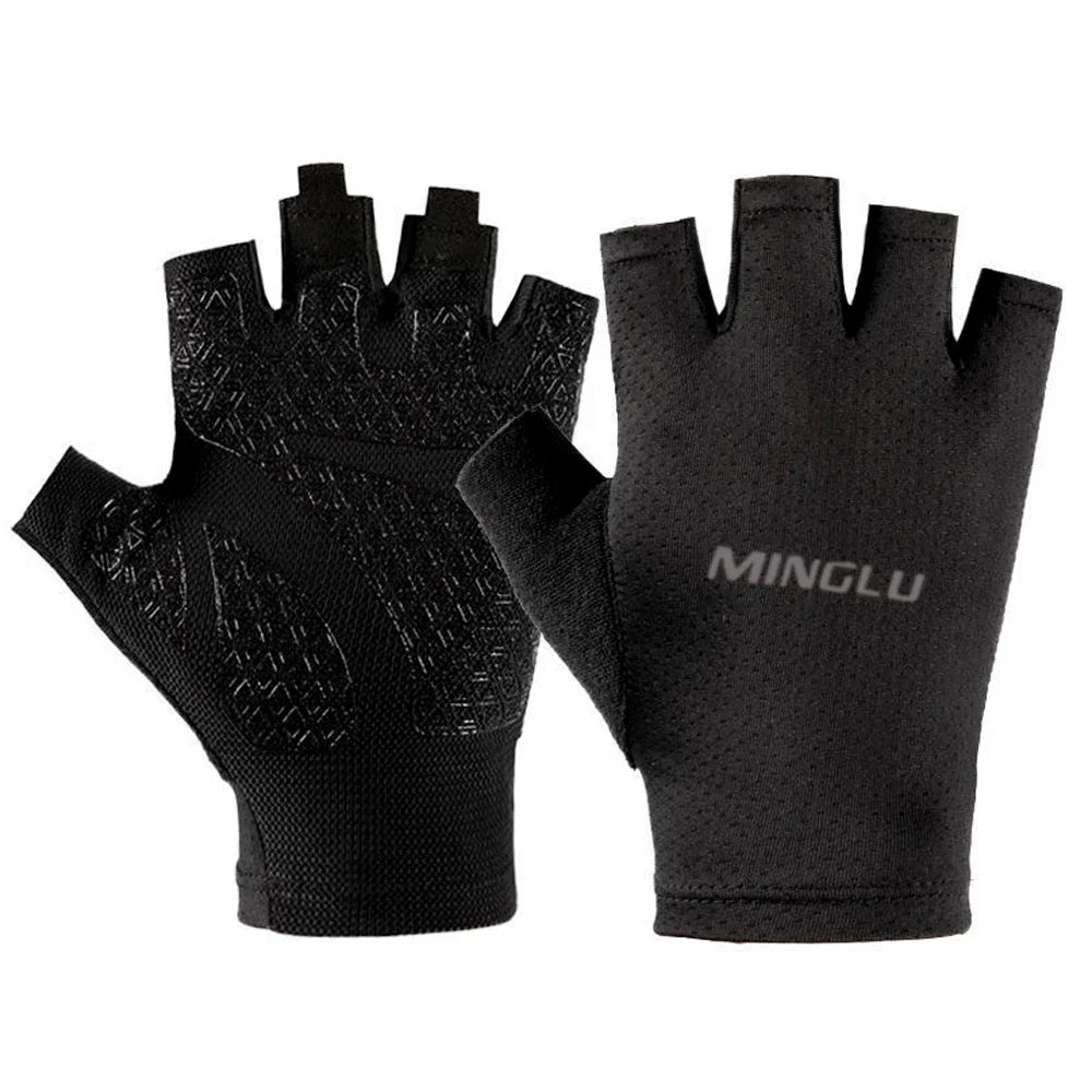1 paire de gants de cyclisme d'été sans doigts Fitness pêche femmes hommes printemps gymnase respirant antidérapant Yoga élastique gants de vélo