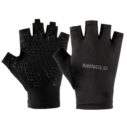 1 paire de gants de cyclisme d'été sans doigts Fitness pêche femmes hommes printemps gymnase respirant antidérapant Yoga élastique gants de vélo