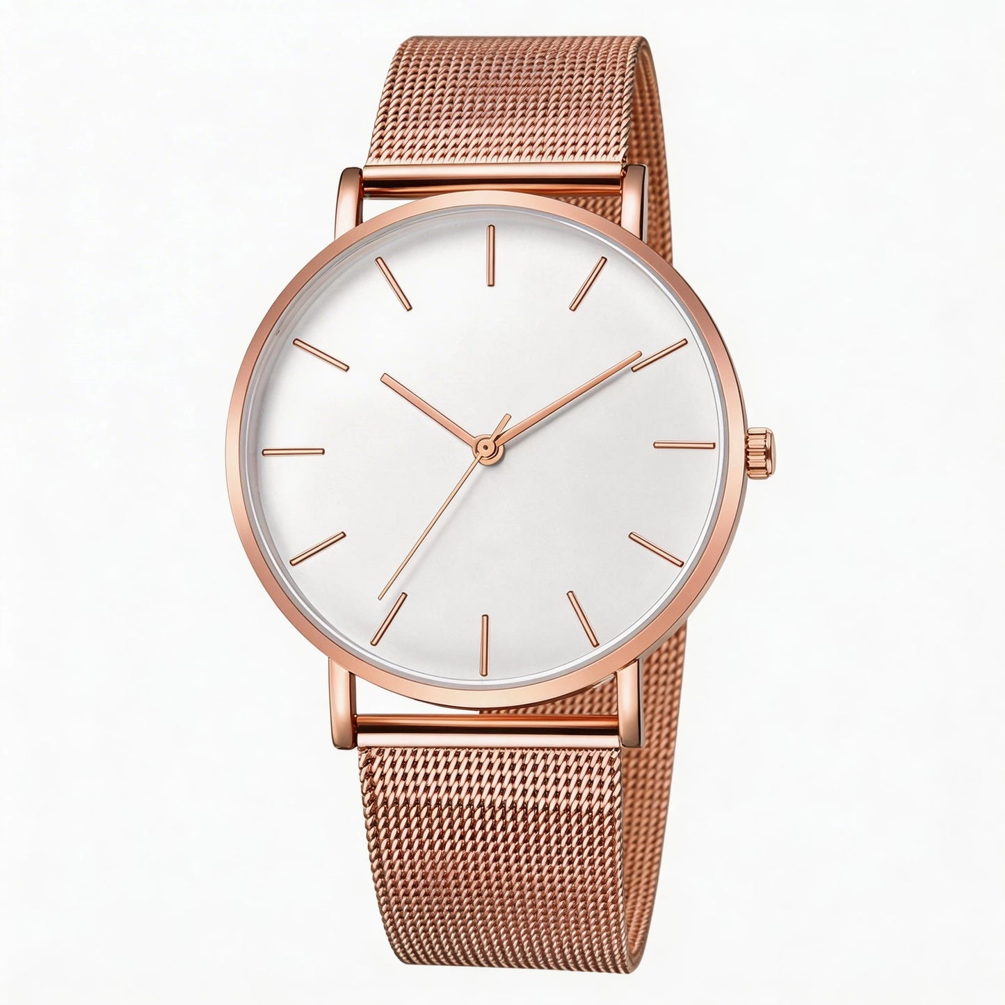 Montre Quartz Fashion TINUORA — Bracelet Acier Inox, Cadran 38mm, Style Luxe Casual, 17 Coloris