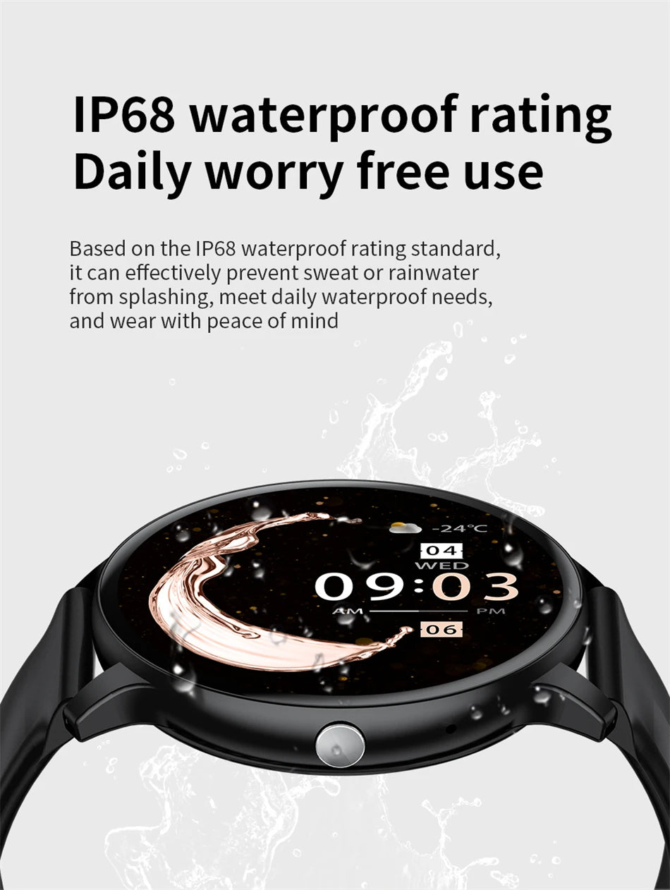 Smartwatch LIGE 2025 — Bluetooth 5.3, Écran 1,39", Santé 24h, IP68