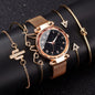 Montre Quartz Femme MOONBIFFY — Cadran Ciel Étoilé 36 mm, Bracelet Maille Alliage, Chiffres Arabes, 5 Styles | TechNova X