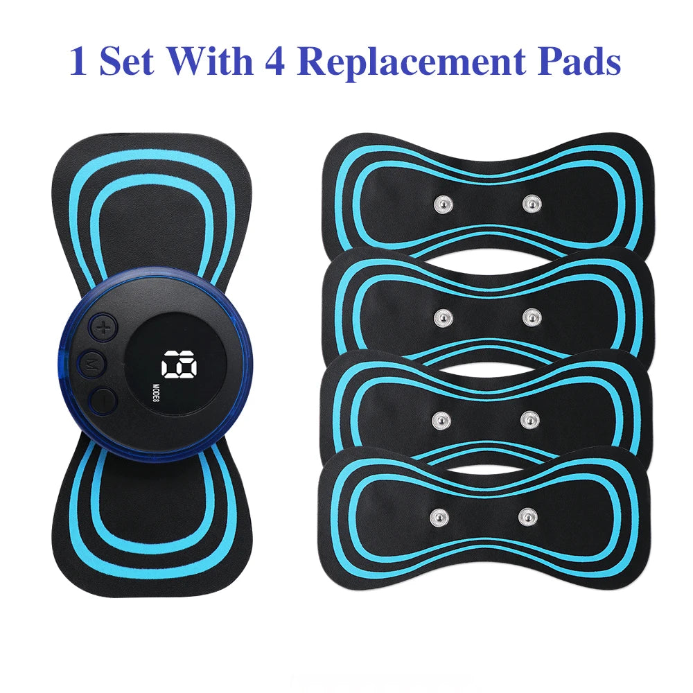 Portable EMS Electric Neck Massager, Neck Stretcher for Cervical Muscle Pain Relief and Shoulder Relaxation Massage Patch