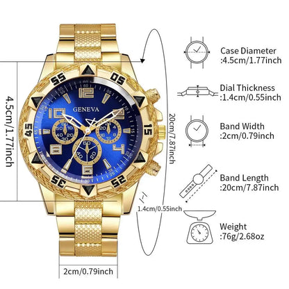 Lot 2 Montres Quartz Homme Business — Grand Cadran 45 mm, Boîtier Alliage, Chiffres Arabes, 4 Styles | TechNova X