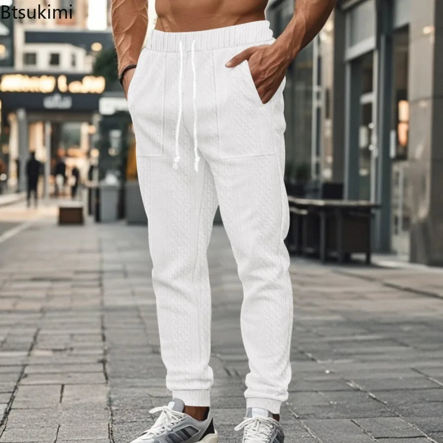 Pantalon de Jogging Homme Couleur Unie — Style Américain | Coupe Ample | Cordon de Serrage | Poches | 5 Coloris | S–XXXL