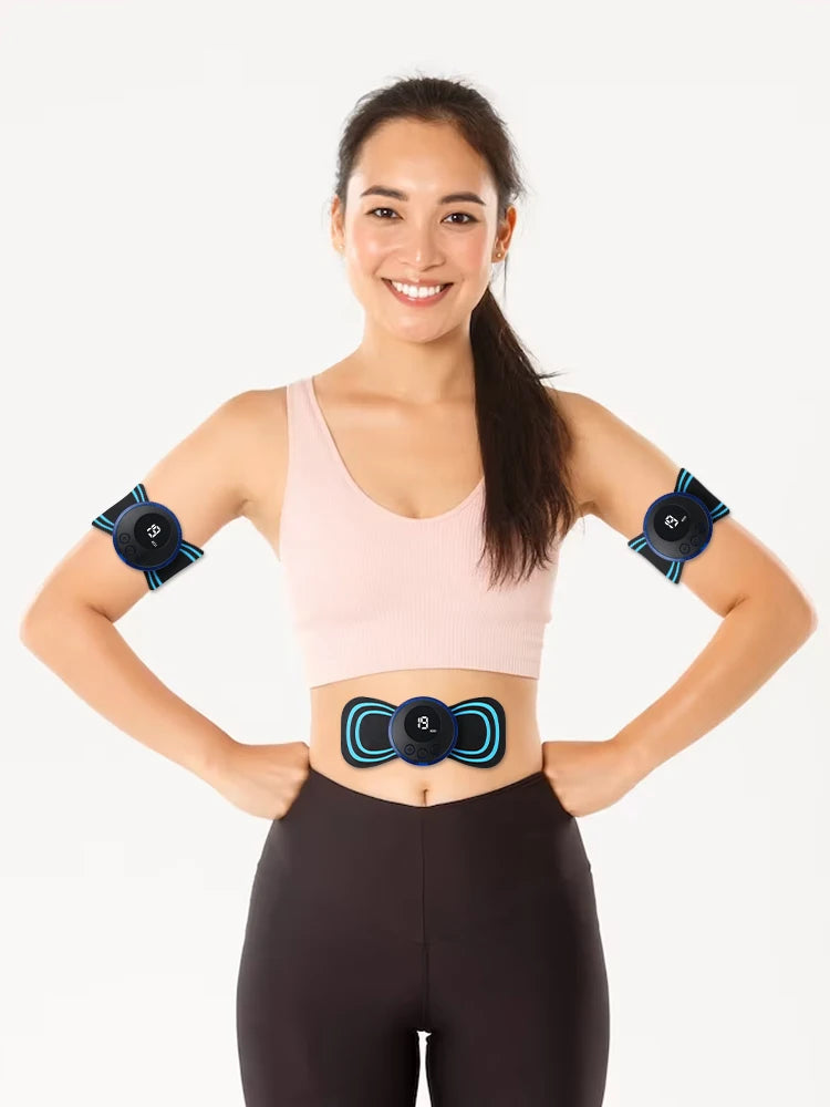 Portable EMS Electric Neck Massager, Neck Stretcher for Cervical Muscle Pain Relief and Shoulder Relaxation Massage Patch
