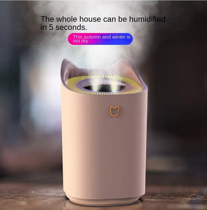 Humidificateur Double Buse 3000ml — Aromathérapie Ultrasonique, LED Ambiance & Multi-Vitesses