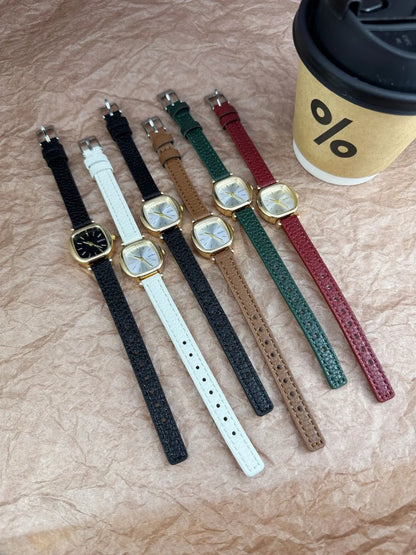 Montre Femme Quartz Petit Cadran zkceenier SN250233 — Bracelet Cuir, Style Mode Étudiant, 6 Coloris