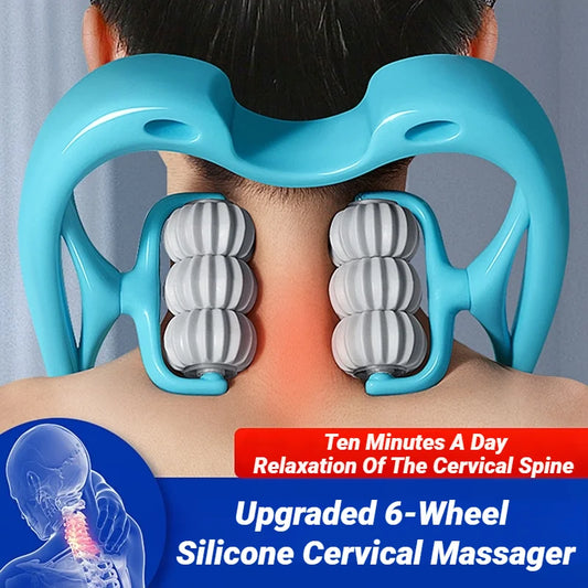 Masseur manuel pour la colonne vertébrale, les cervicales, les épaules et le cou, appareil de massage à main pour la relaxation par pétrissage à domicile