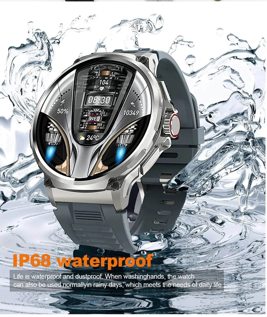 Montre Connectée Homme BOALZETD V69 — AMOLED 1,85", Batterie 710 mAh, GPS, IP67, 100+ Sports, 6 Coloris | TechNova X
