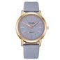 Montre Femme Quartz Minimaliste ZK0527 — Bracelet Cuir 18mm, Cadran Rond 40mm, 5 Coloris