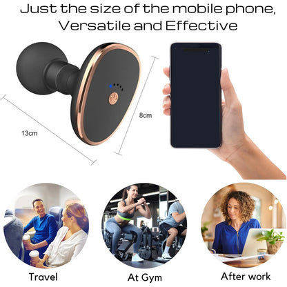 Mini electric massager, handheld massage gun, neck and waist muscle massage tool, vibration massage, can relax the whole body
