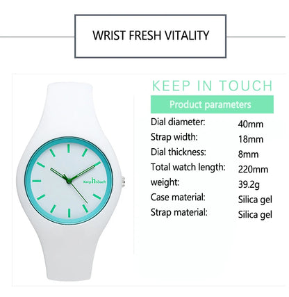 Montre Enfant Quartz UTHAI CQ07 — Bracelet Silicone, Cadran Rond 36mm, 6 Coloris, Garçon & Fille