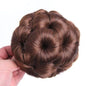 Chignon Bouclé Synthétique Clip-In AOSI Queen — Fibre Haute Température, Postiche Beignet Neuf Fleurs, 7 Couleurs | TechNova X