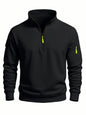 Sweat-Shirt Homme Demi-Zip Col Haut — Sport Décontracté, Coupe-Vent | Automne-Hiver