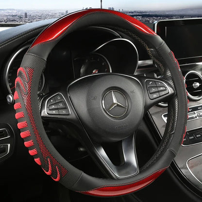 Housse de volant de voiture en nid d'abeille tridimensionnel, housse en cuir Durable avec doublure antidérapante universelle 14.5-15 pouces