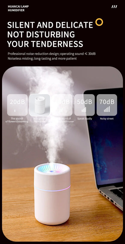 Humidificateur Brume Arc-en-ciel CL-01 — LED 7 Couleurs, 2 Modes (3H/6H) & Nano-Brume Silencieuse