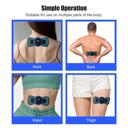 EMS Electric Neck Massager, Muscle Stimulation Instrument, back, neck and calf patches, joint pain, low-frequency massager