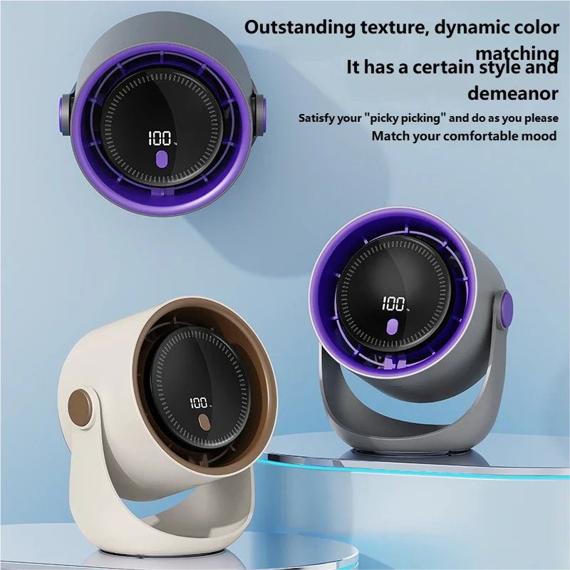 Ventilateur Mural Sans Perçage USB — Silencieux, Rechargeable & Circulation d'Air 360°