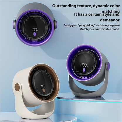 Ventilateur Mural Sans Perçage USB — Silencieux, Rechargeable & Circulation d'Air 360°