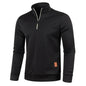 Pull à col roulé avec fermeture éclair pour homme, sweat-shirt d'extérieur, pull à demi-fermeture éclair, vêtements solides, PVD, printemps, automne