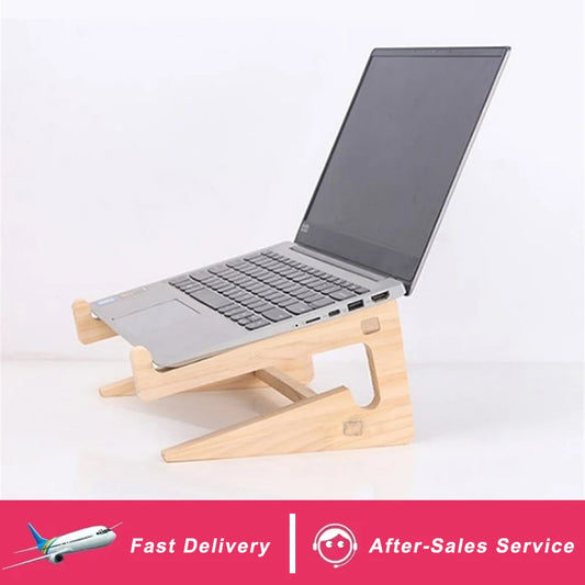 Support Ordinateur Portable en Bois — Universel 10-17", Ventilation, Pliable | TechNova X