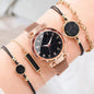 Montre Quartz Femme MOONBIFFY — Cadran Ciel Étoilé 36 mm, Bracelet Maille Alliage, Chiffres Arabes, 5 Styles | TechNova X