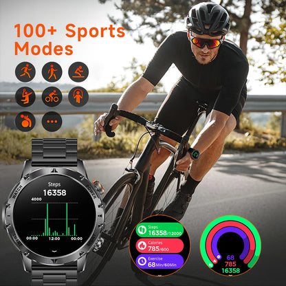 Militaire 1000mAh grande batterie montre intelligente numérique Bluetooth appel sport Smartwatch électronique montres pour homme Android 2026 nouveau