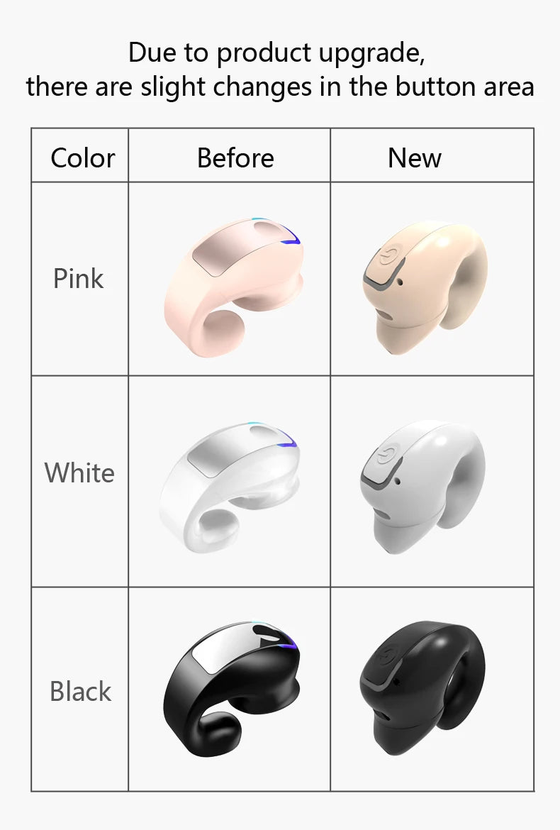 Écouteurs sans fil Bluetooth à conduction osseuse de haute qualité TWS, avec micro, pour le sport et réduction du bruit