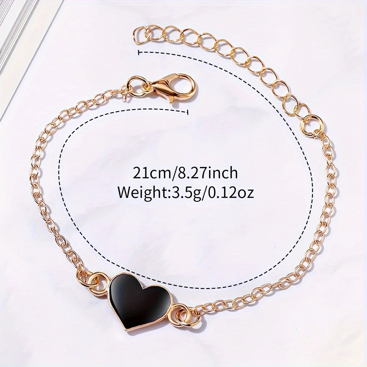 Coffret 2 Pièces Femme Strass — Montre Quartz Bracelet Cuir PU & Bracelet Cœur Assorti