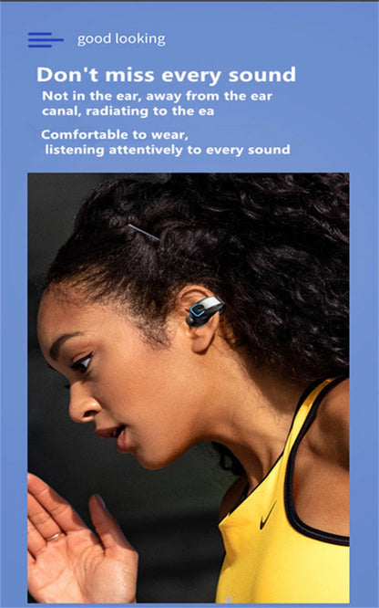 Écouteurs sans fil Bluetooth à conduction osseuse de haute qualité TWS, avec micro, pour le sport et réduction du bruit