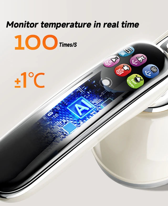Fer à Vapeur Portable 2-en-1 IA — Défroisseur Intelligent Tactile, 6 Modes & Chauffe en 20s