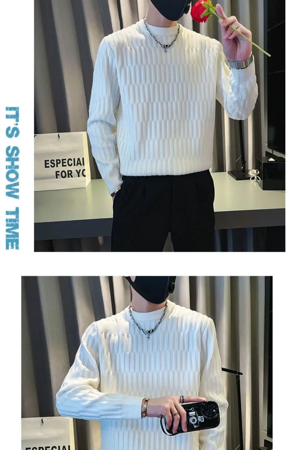 Sweat-shirt Homme Col Rond — Couleur Unie | Basics | Polyester Standard | 2 Coloris | M–5XL