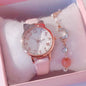 Montre Quartz Enfant Fille — Cadran Cœur, Bracelet Cuir, 5 Coloris + Option Bracelet Assorti | TechNova X