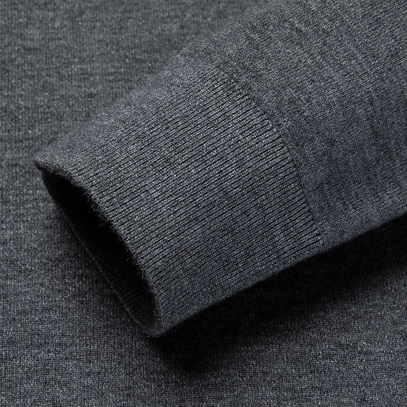 Nouveaux pulls hommes col en V basique couleur unie chandails col rond élastique pulls chaud automne tricoté surdimensionné pull hommes