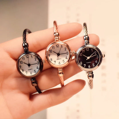 Montre Bracelet Jonc Femme Quartz YIKAZE — Acier Inoxydable, Style Rétro Luxe, 14 Coloris