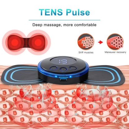 Masseur de cou EMS, stimulateur musculaire électrique, autocollant Cervical, Patch de Massage, coussinets d'impulsions basse fréquence, soulagement de la douleur corporelle