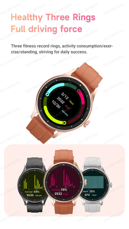 Montre Connectée Ola Esporte — OLED 1,44", BT 5.2, Suivi Santé Complet, Appels Bluetooth, Assistant Vocal, 5 Jours, 7 Styles | TechNova X