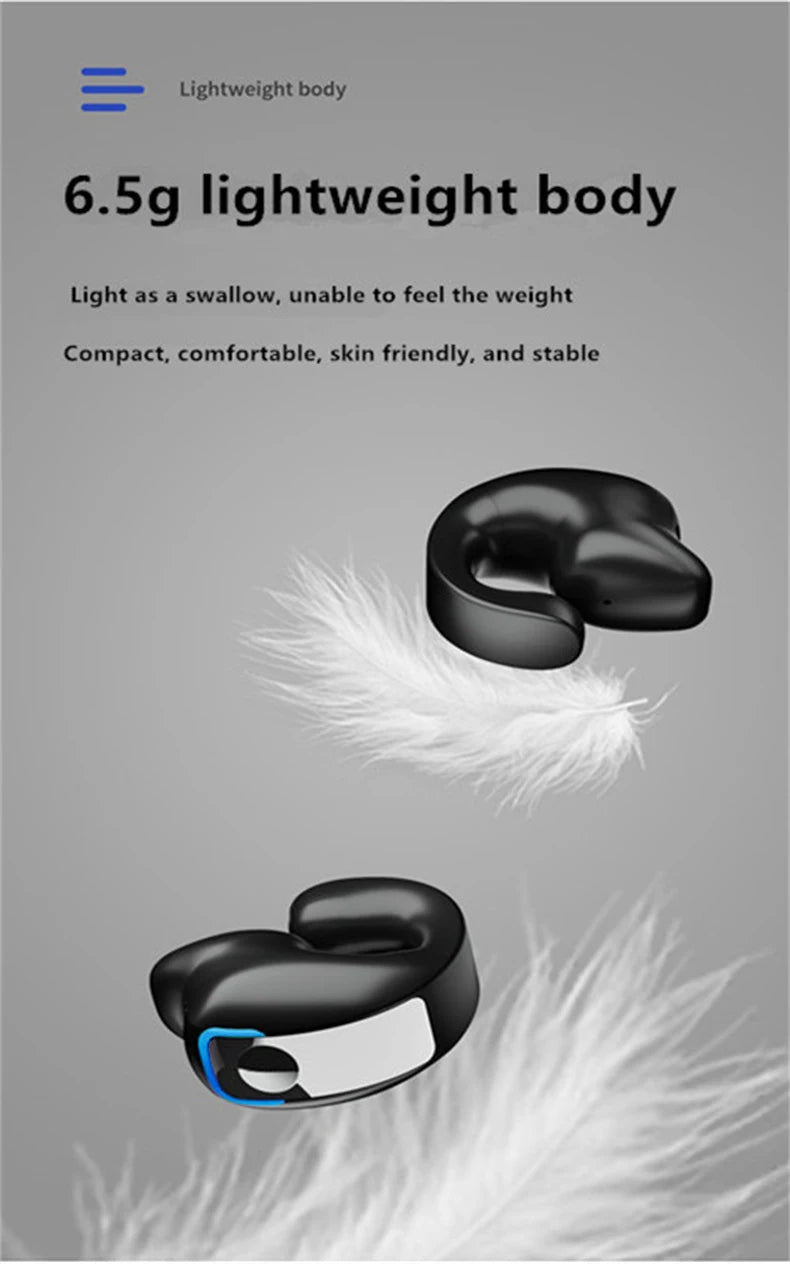 Écouteurs sans fil Bluetooth à conduction osseuse de haute qualité TWS, avec micro, pour le sport et réduction du bruit