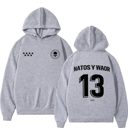 Rappeur NATOS WAOR 13 sweats hommes femmes mode Hip-hop pull automne hiver ample décontracté gothique Punk survêtement Streetwear