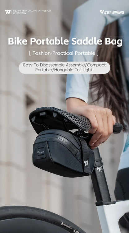 WEST BIKING – sac de selle de vélo Portable, léger 0,8 l, sac arrière de vélo, sac à outils de sport Durable, accessoires de vélo de route et vtt