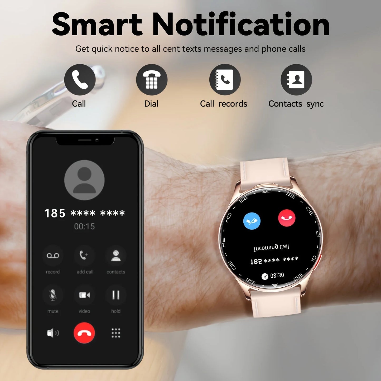 Smartwatch 2-en-1 DAORKOW T97 — Écouteurs TWS Intégrés, Écran 1,39" HD, Bluetooth 5.2, Étanche