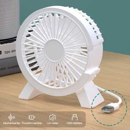 Mini Ventilateur USB Bureau 4 Pouces — Silencieux, Base Stable & 3 Coloris