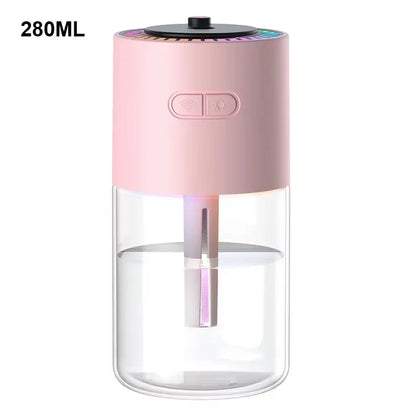 Humidificateur Projection Ciel Étoilé 280ml — LED Multimode, 2 Modes de Brume & USB 5V