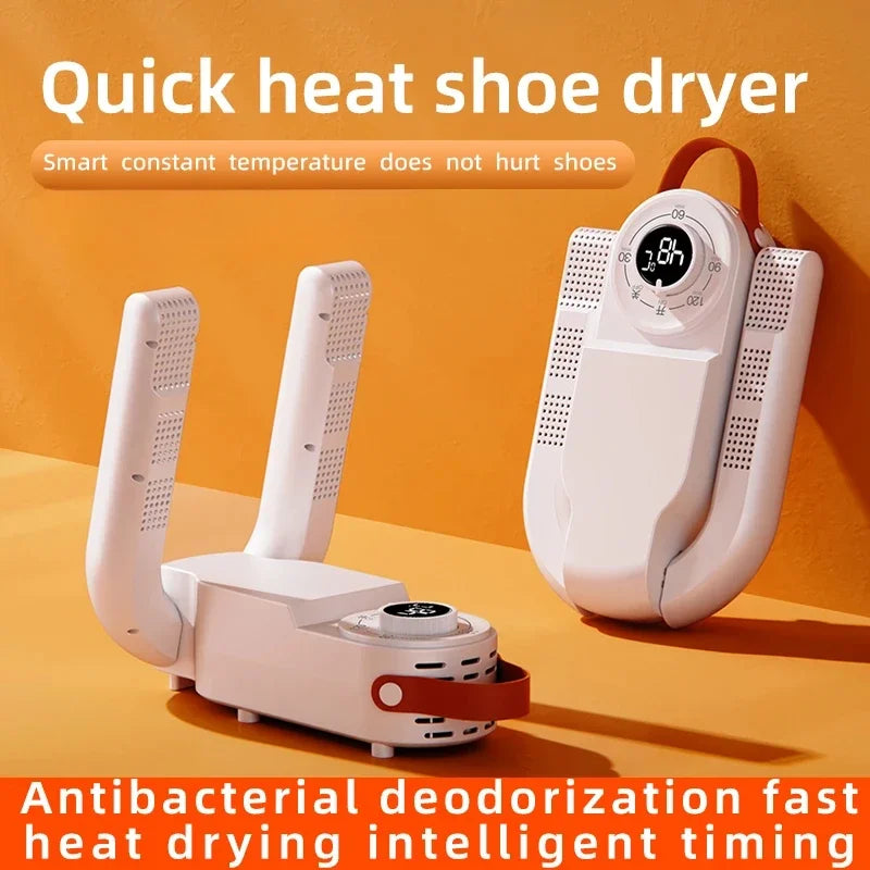 Sèche-Chaussures Intelligent 150W — Minuterie, Séchage Rapide, Désodorisant & Stérilisant