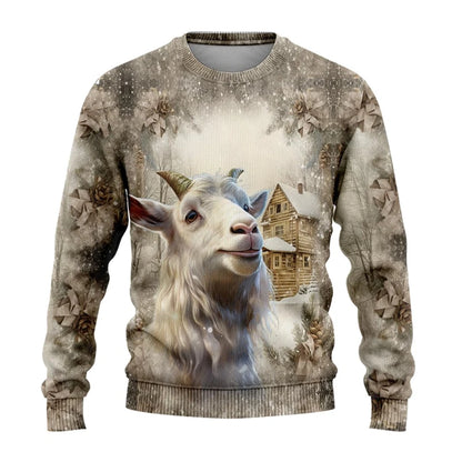 Sweat-shirt Unisexe Imprimé 3D — Animaux de Ferme | Style Harajuku Y2K | Col Rond | Enfant & Adulte | XS–6XL