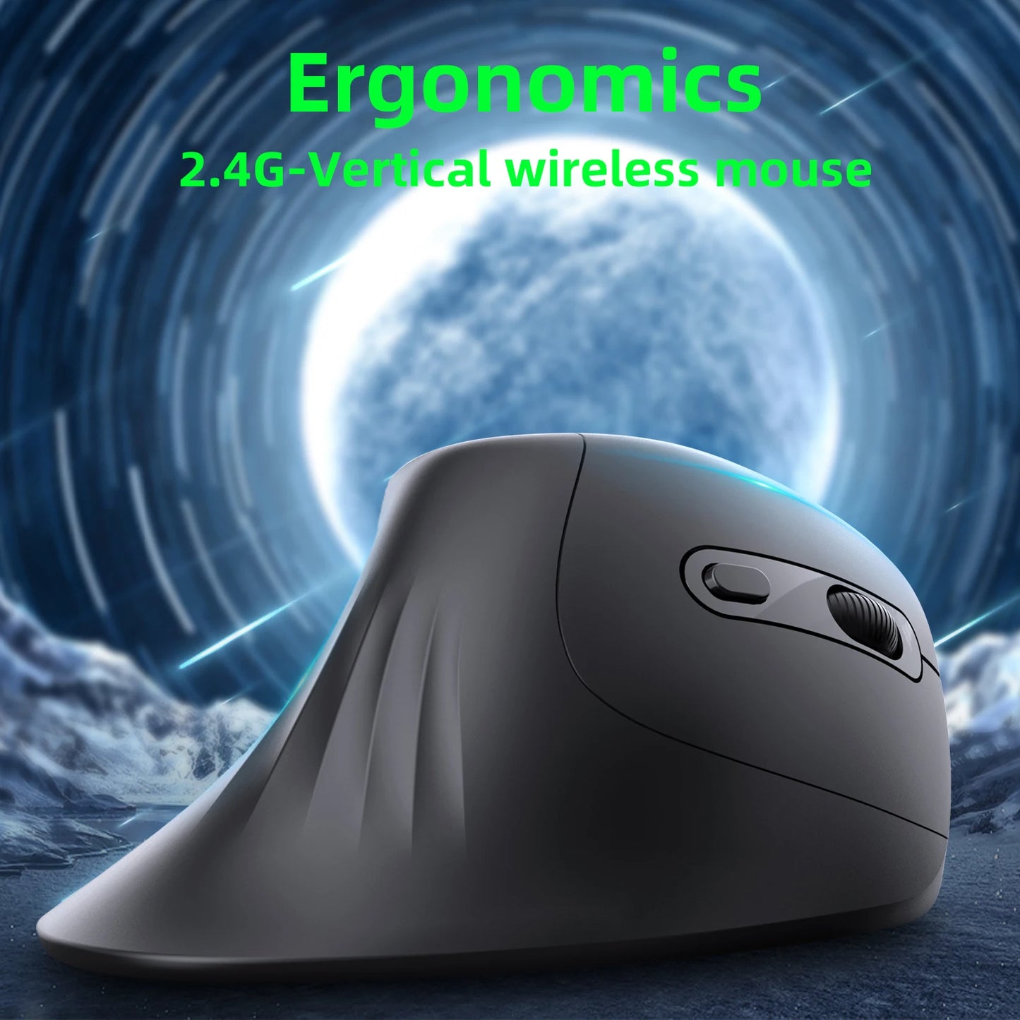 Souris Verticale Sans Fil T27 — Ergonomique, Silencieuse, 3200 DPI | TechNova X