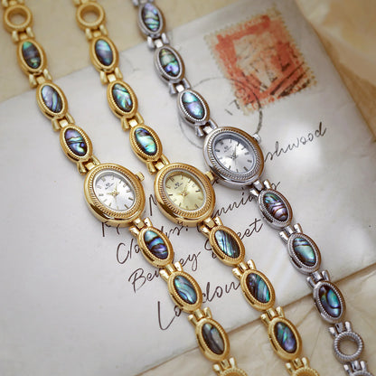 Montre Quartz Femme Bracelet Élégant — Boîtier Ovale 24 mm, Acier Inoxydable, Verre Hardlex, 3 ATM, 16 Coloris | TechNova X
