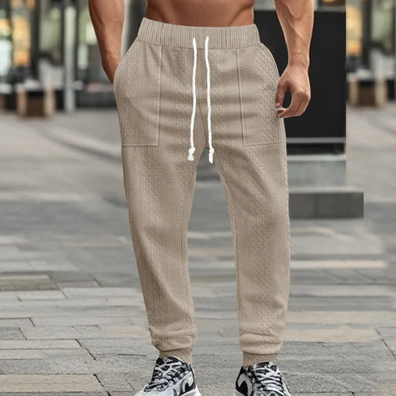 Pantalon de Jogging Homme Couleur Unie — Style Américain | Coupe Ample | Cordon de Serrage | Poches | 5 Coloris | S–XXXL
