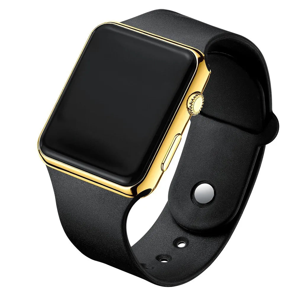 Montre Digitale LED Sport CK1500 — Bracelet Silicone, Cadran Rectangle, Unisexe